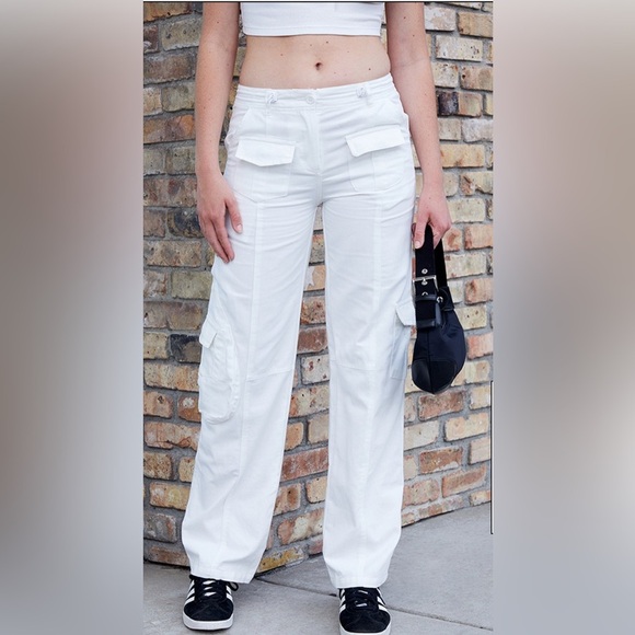 PacSun Pants - NWT John Galt PACSUN White Kim Cargo Pants 1SZ